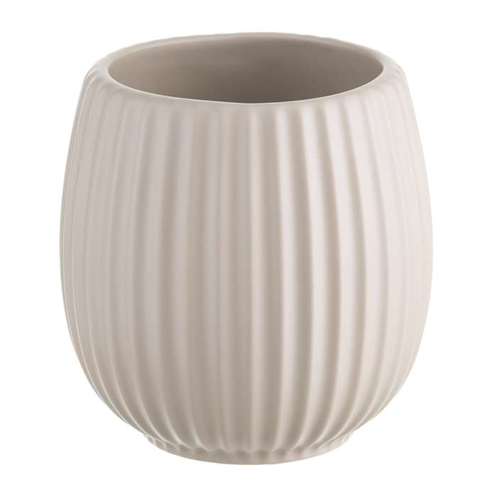 Горшок цветочный кремового цвета из коллекции edge, 1,2л Tkano TK22-DEC-PT0002