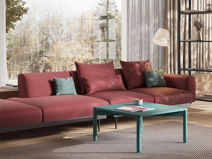 Столик кофейный saga, 60х60 см, сине-зеленый LATITUDE SGBRDTBL_C_SQBL_GRN60