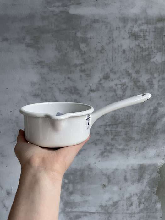 Ковш с носиком, 14 см, 0,75 л, белый, WEISS RIESS 0036-033