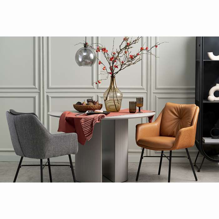 Стул allar, экокожа, рогожка, серый Bergenson Bjorn BB000022