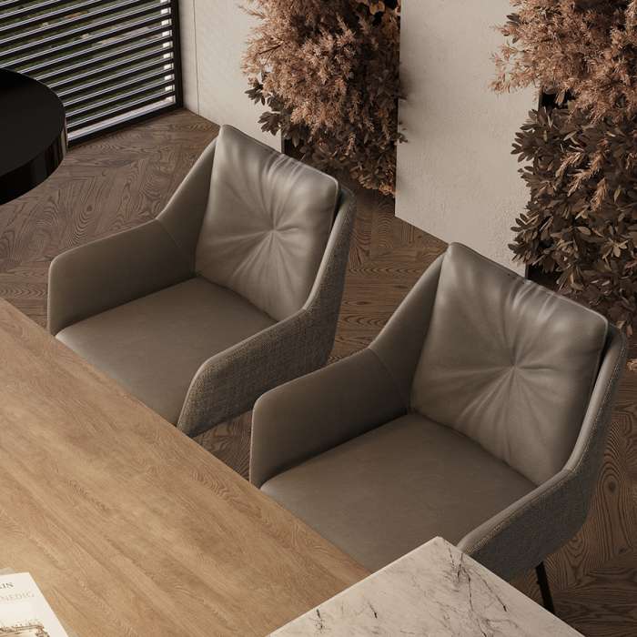 Стул allar, экокожа, рогожка, серый Bergenson Bjorn BB000022