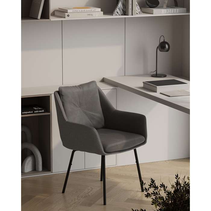 Стул allar, экокожа, рогожка, серый Bergenson Bjorn BB000022