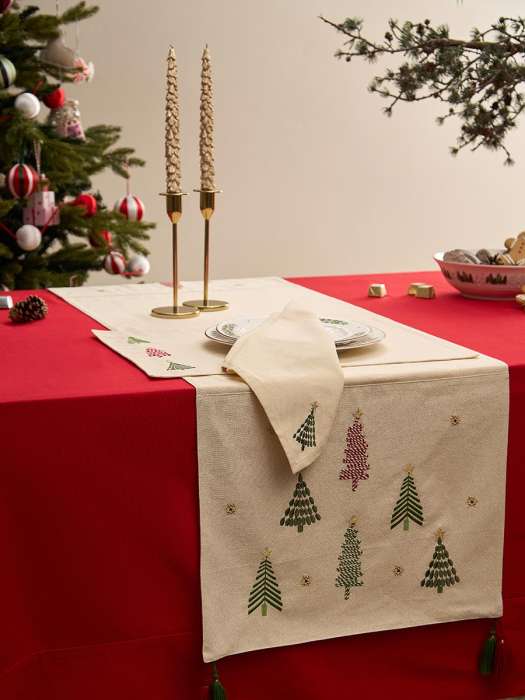 Салфетка сервировочная frozen pines из коллекции new year essential, 45х45 см Tkano TK25-NA0010