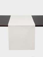 Дорожка настольная, 40х160 см, жаккард, полиэстер/лен, бежевая, Цветы, Vernazza ANNA LAFARG ANLAF-ZSA25-1TR