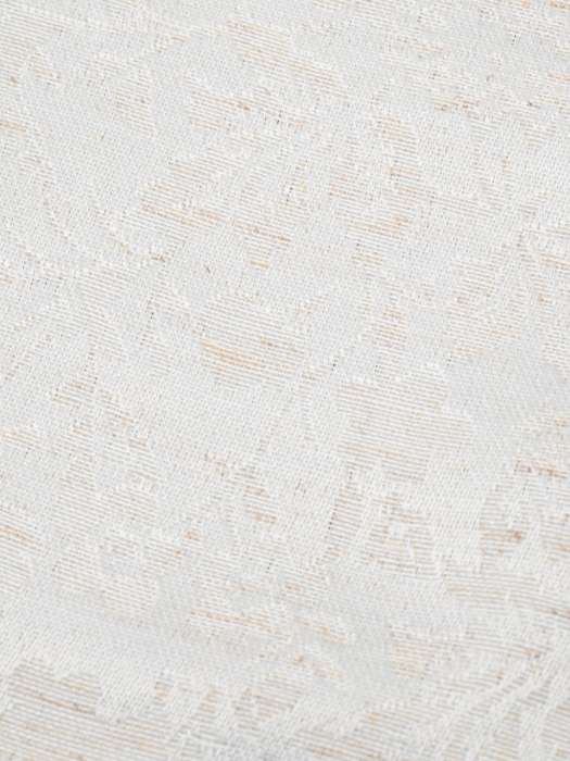 Дорожка настольная, 40х160 см, жаккард, полиэстер/лен, бежевая, Цветы, Vernazza ANNA LAFARG ANLAF-ZSA25-1TR