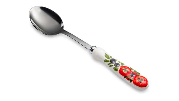 Набор приборов для салата Томаты и оливки 26 см, керамика, сталь нержавеющая EDELWEISS EDW-0511PO