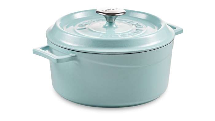 Кастрюля с крышкой LAVA d24 см, 4,5 л, чугун, бирюзовая LV Y TC 24 K2 EDT Turquoise