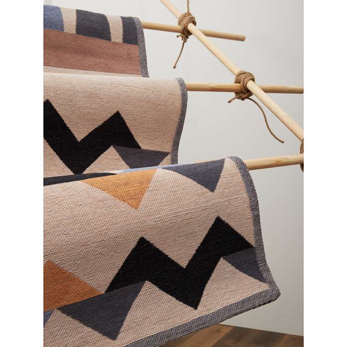 Ковер из хлопка по мотивам нанайских орнаментов из коллекции cultural heritage, 120х180 см Tkano TK24-DR0020