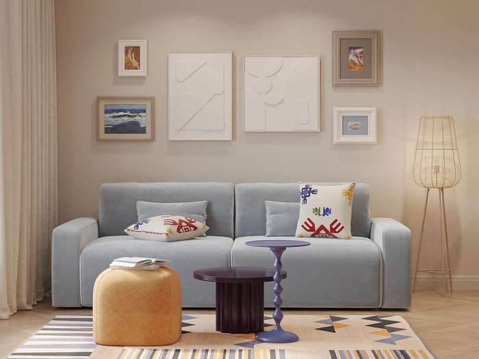 Ковер из хлопка по мотивам нанайских орнаментов из коллекции cultural heritage, 120х180 см Tkano TK24-DR0020