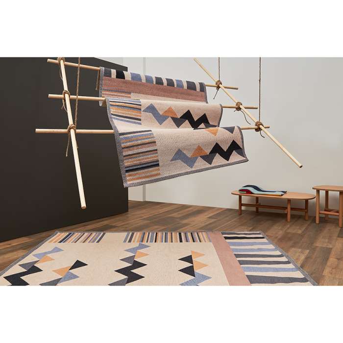 Ковер из хлопка по мотивам нанайских орнаментов из коллекции cultural heritage, 120х180 см Tkano TK24-DR0020