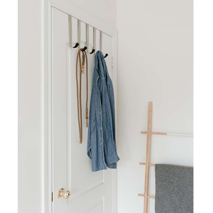 Вешалка надверная schnook, черная-никель, 43 см, 5 крючков UMBRA 318275-047