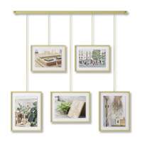 Панно для фотографий exhibit, матовая латунь, 5 эл. UMBRA 1013426-221