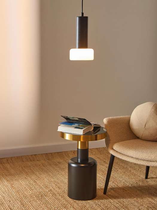 Светильник подвесной fungus, D15х25 см, белый/черный Bergenson Bjorn BB0000719