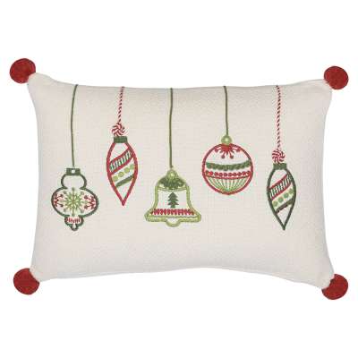 Подушка декоративная с вышивкой christmas decorations из коллекции new year essential, 30х45 см Tkano TK23-CU0015
