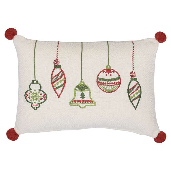 Подушка декоративная с вышивкой christmas decorations из коллекции new year essential, 30х45 см Tkano TK23-CU0015