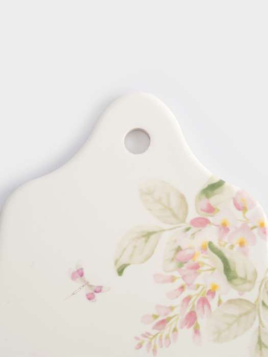 Подставка под горячее, 14x28 см, керамика/пробка, белая, Кролик в цветах, Flower Rabbit ANNA LAFARG ANLAF-YUX-ESTRN1