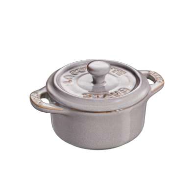 Мини-кокот круглый, 10 см, античный серый STAUB 40511-998