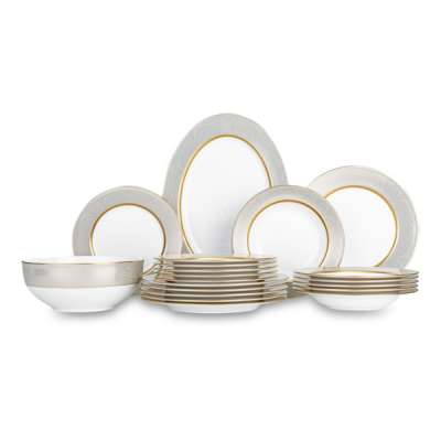 Сервиз столовый Narumi Золотой алмаз на 6 персон 20 предметов, фарфор костяной