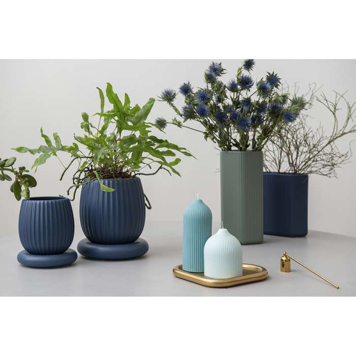 Горшок цветочный темно-синего цвета из коллекции edge, 1,2л Tkano TK22-DEC-PT0004