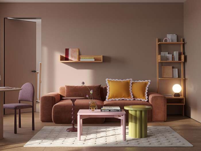 Столик кофейный saga, 50х70 см, розовый LATITUDE SGBRDTBL_CPK70_50