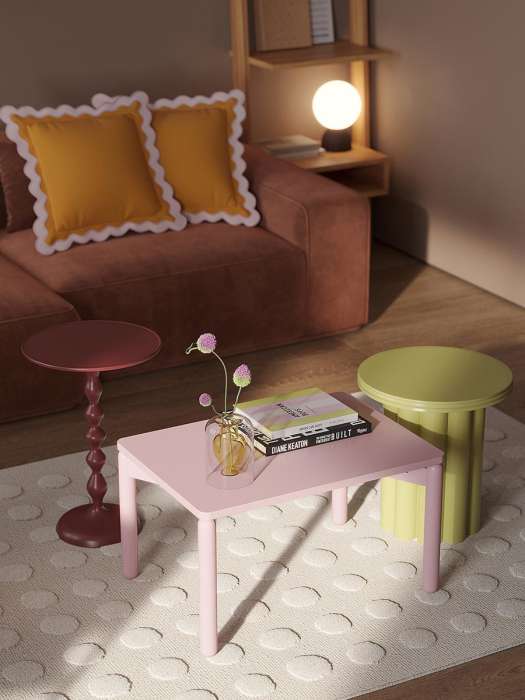 Столик кофейный saga, 50х70 см, розовый LATITUDE SGBRDTBL_CPK70_50