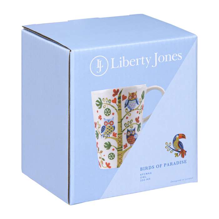 Кружка owl из коллекции birds of paradise в подарочной упаковке, 350 мл Liberty Jones LJ0000175