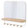 Зеркало с крючками для аксессуаров estique, 46х41 см, белое/натуральное дерево UMBRA 1018031-660