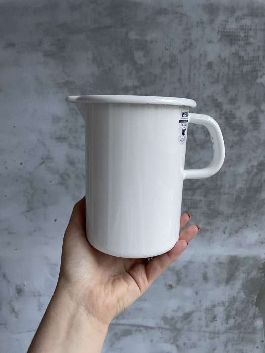 Кружка мерная цилиндрическая с носиком,10 см, 1,0 л, белый, WEISS RIESS 0338-033