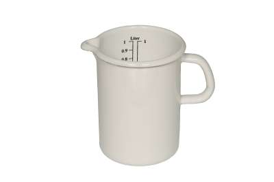 Кружка мерная цилиндрическая с носиком,10 см, 1,0 л, белый, WEISS RIESS 0338-033