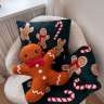 Подушка вязаная с новогодним рисунком gingerman из коллекции new year essential, 45x45 см Tkano TK25-CU0014