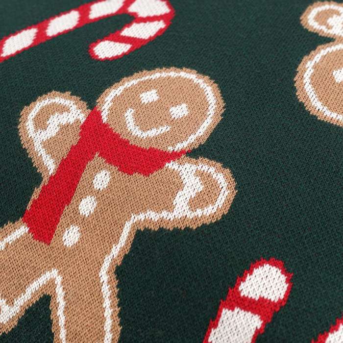 Подушка вязаная с новогодним рисунком gingerman из коллекции new year essential, 45x45 см Tkano TK25-CU0014