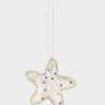 Игрушка елочная, 10 см, бисер/полифилл, серебристая, Звезда, New year ANNA LAFARG ANLAF-NY-1110