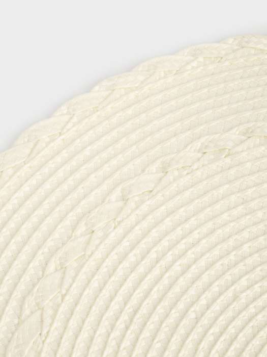 Салфетка под приборы, 38 см, полипропилен, круглая, молочная, Косы, Matera ANNA LAFARG ANLAF-MAPP-17117M