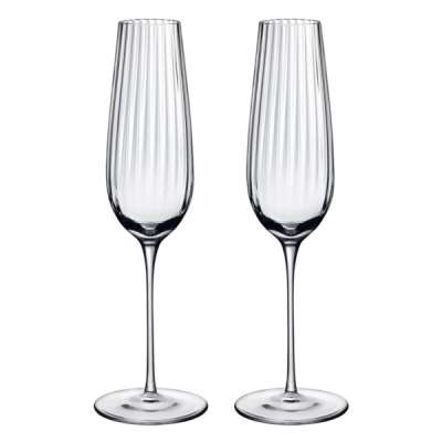 Набор бокалов для шампанского Nude Glass Round UP 200 мл, 2 шт, хрусталь