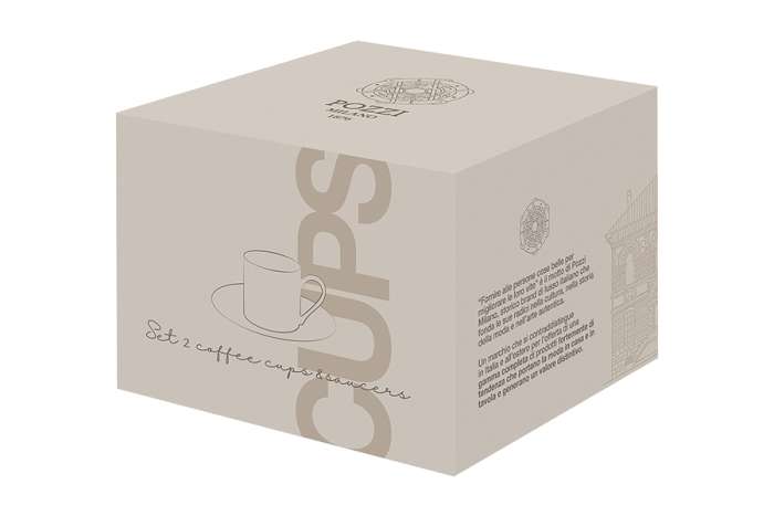 Набор чашек с блюдцами Deco, 0,08 л, 2 шт POZZI MILANO 1876 PM-0125/DECO