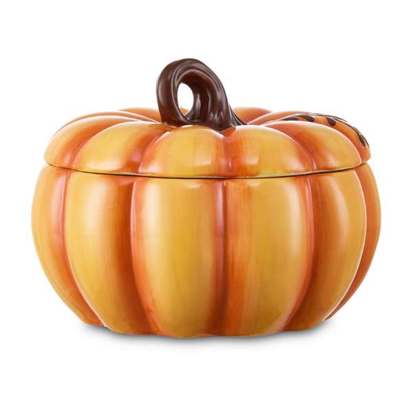 Блюдо с крышкой Decor de table Осенние дары Тыковка 20,26х20,26х14,87 см, керамика