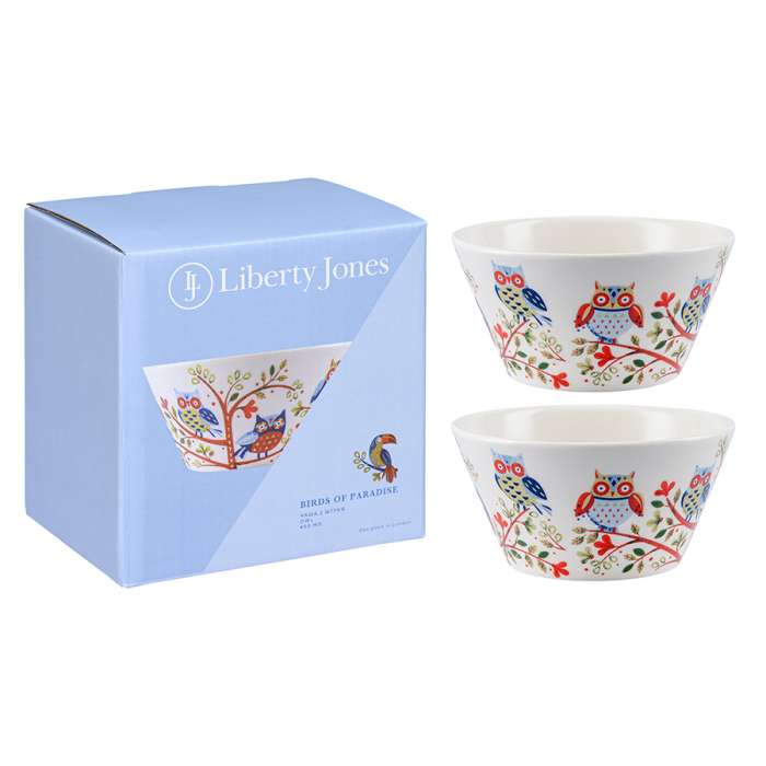 Набор чаш owl из коллекции birds of paradise в подарочной упаковке, 450 мл, 2 шт. Liberty Jones LJ0000176