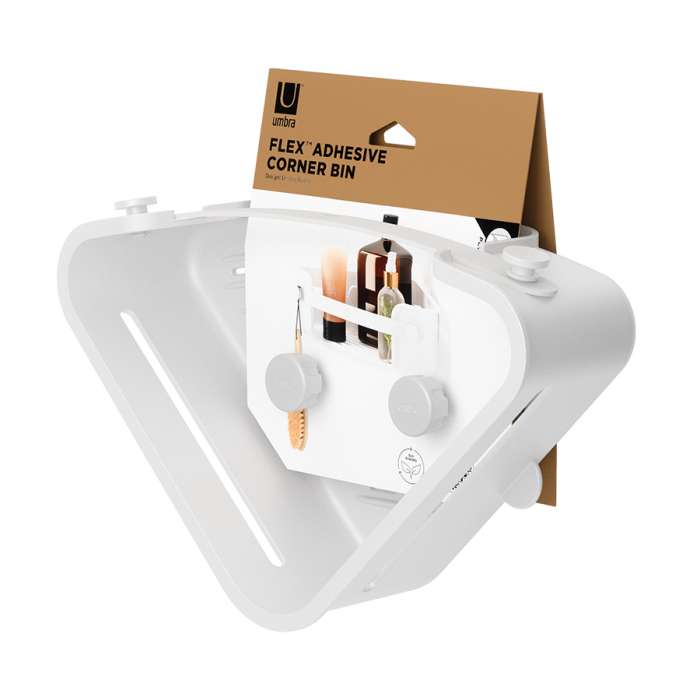 Органайзер для душа угловой flex adhesive, белый UMBRA 1021299-660