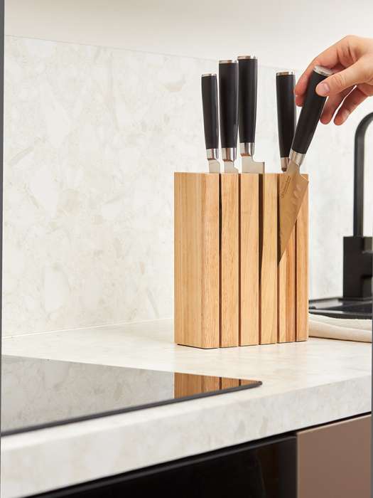 Подставка для ножей hevea, светлое дерево Liberty Jones LJ0000407