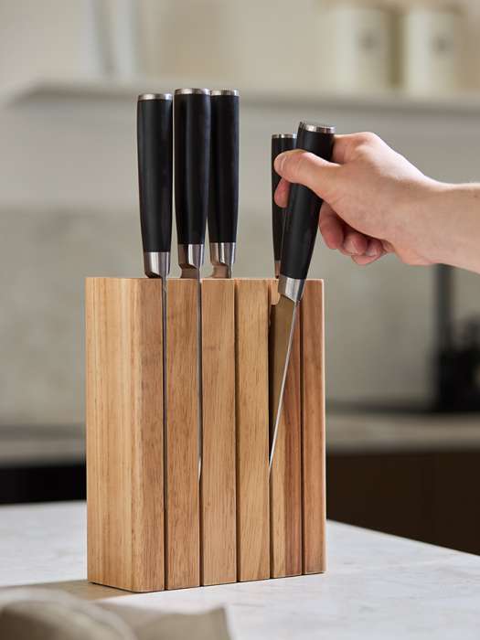 Подставка для ножей hevea, светлое дерево Liberty Jones LJ0000407