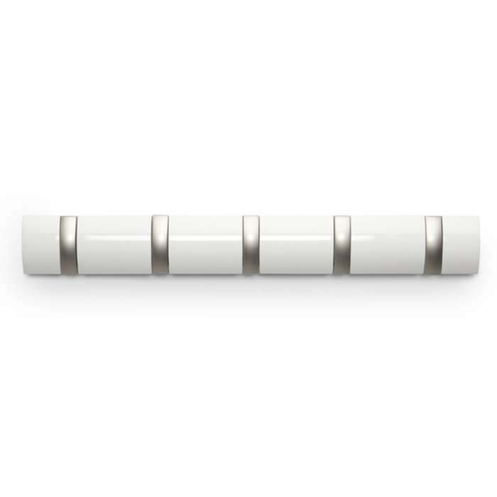 Вешалка настенная flip, 50,8 см, белая, 5 крючков UMBRA 318850-660
