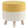 Пуф Devy, Ø40х40 см, бежевый/горчичный BERGENSON BJORN TL-BB-PFDV-PN-CTN-M40