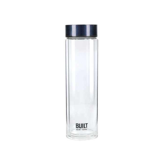 Бутылка для воды BUILT 450 мл Kitchen Craft BLTGLS450BLU