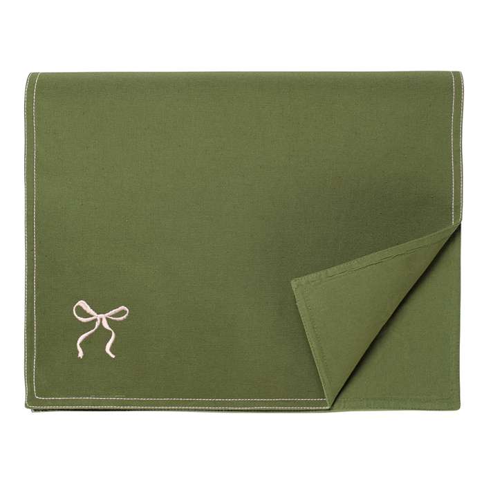 Дорожка на стол fancy bows оливкового цвета из коллекции essential, 45x150 см Tkano TK25-TR0006