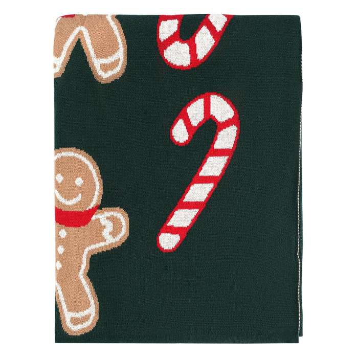 Плед из хлопка с новогодним рисунком gingerman из коллекции new year essential, 130x180 см Tkano TK25-TH0002
