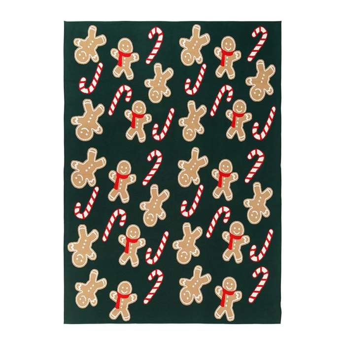 Плед из хлопка с новогодним рисунком gingerman из коллекции new year essential, 130x180 см Tkano TK25-TH0002