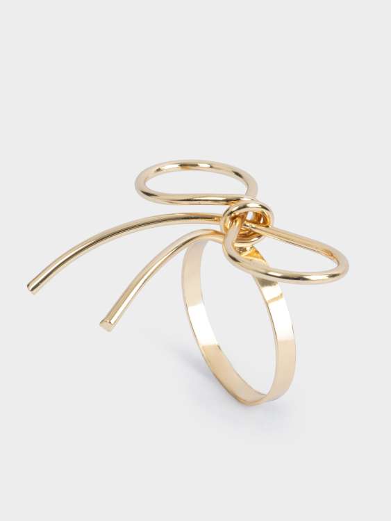 Кольцо для салфеток, 7 см, металл, золотистое, Бантик, Shine ANNA LAFARG ANLAF-X-444