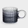 Кружка, 300 мл, стекло Р, серая, Квадраты ANNA LAFARG ANLAF-DFT465