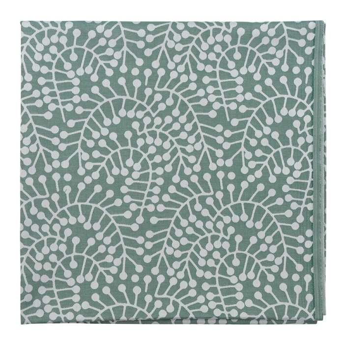 Скатерть из хлопка зеленого цвета с рисунком Спелая смородина, scandinavian touch, 180х260см Tkano TK21-TC0020