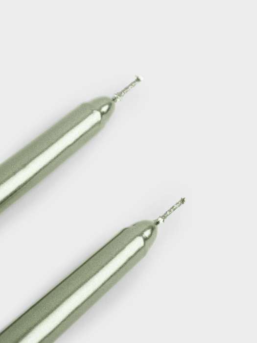 Свеча, 25 см, 2 шт, зеленая, Витая, New year ANNA LAFARG ANLAF-FCS1053A/M-2